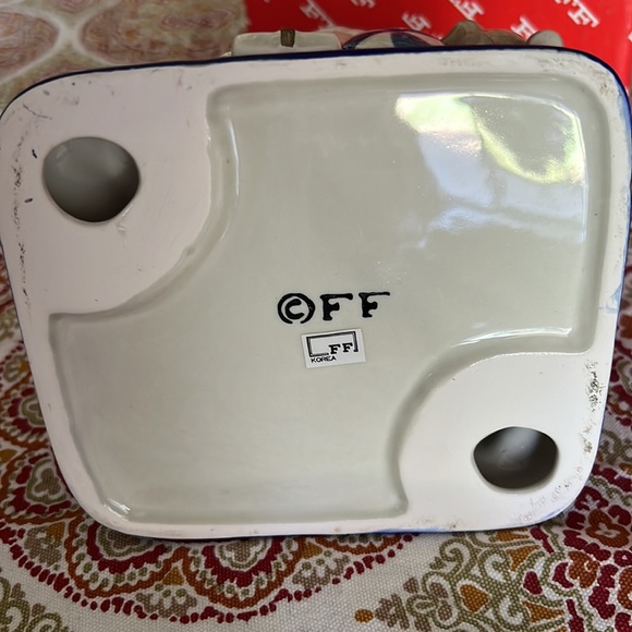 Vintage Fritz & Floyd Santa / Tree / Toy Christmas Card holder in original box. - Picture 5 of 6